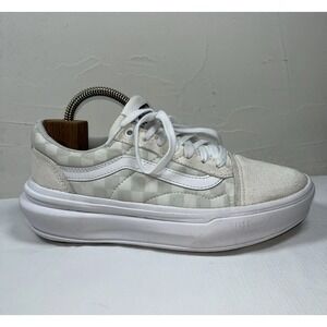VANS Old Skool Overt CC Shoes M 7.5 W 9 Platform Suede Check Canvas Chunky Comfy
